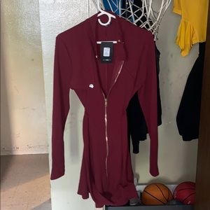 Feeling fancy collar jacket with belt